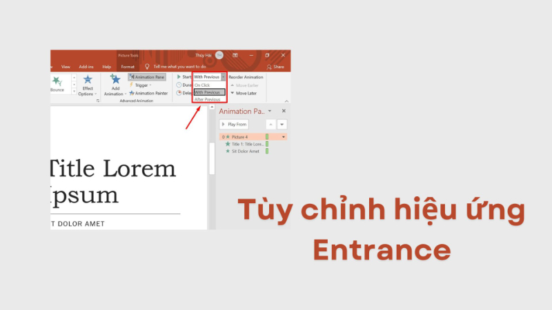 Entrance trong powerpoint