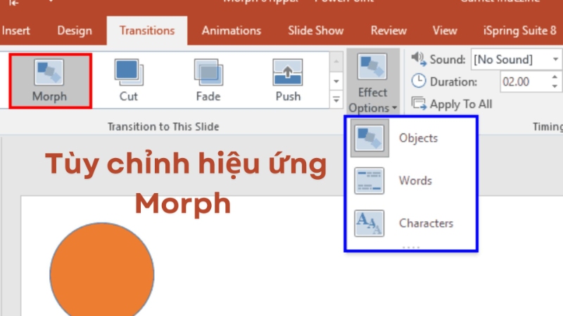 hiệu ứng Morph trong PowerPoint