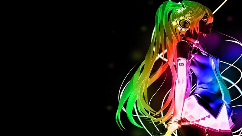 hình nền powerpoint anime neon