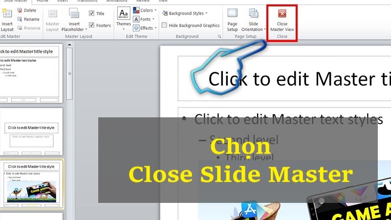 slide master trong powerpoint tạo mới