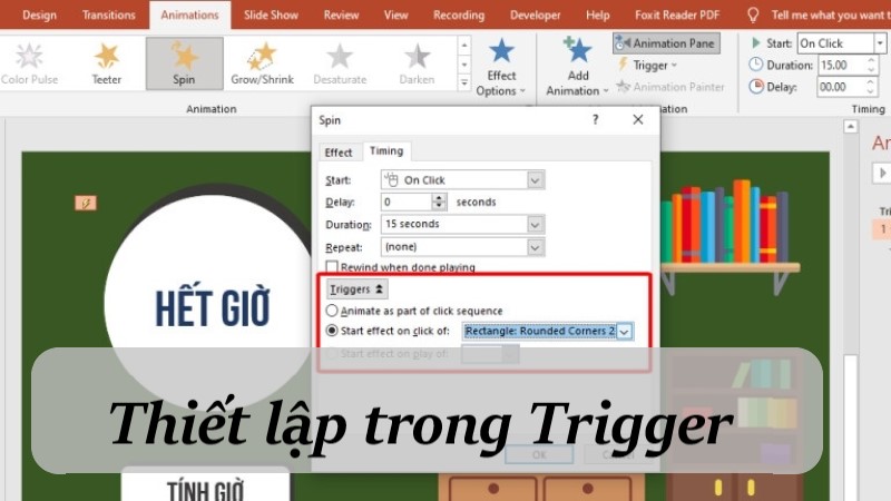 trigger trong powerpoint cách dùng