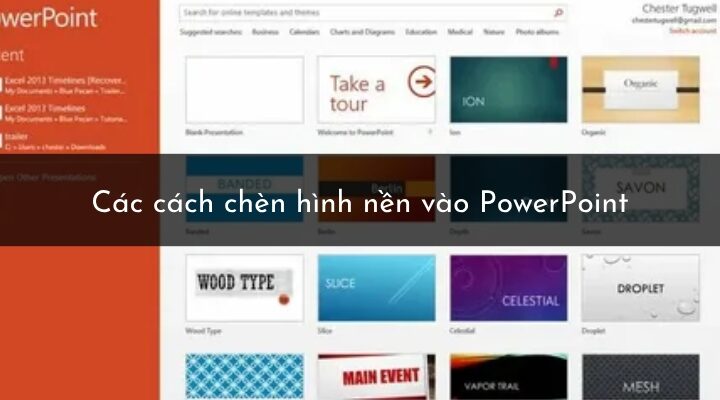 Các cách chèn hình nền vào PowerPoint