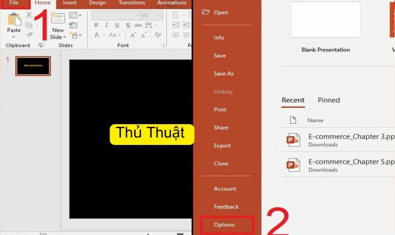 tắt gạch chân đỏ trong powerpoint