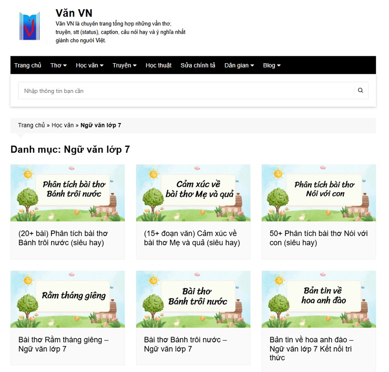 Kho nội dung đồ sộ, phân loại chi tiết