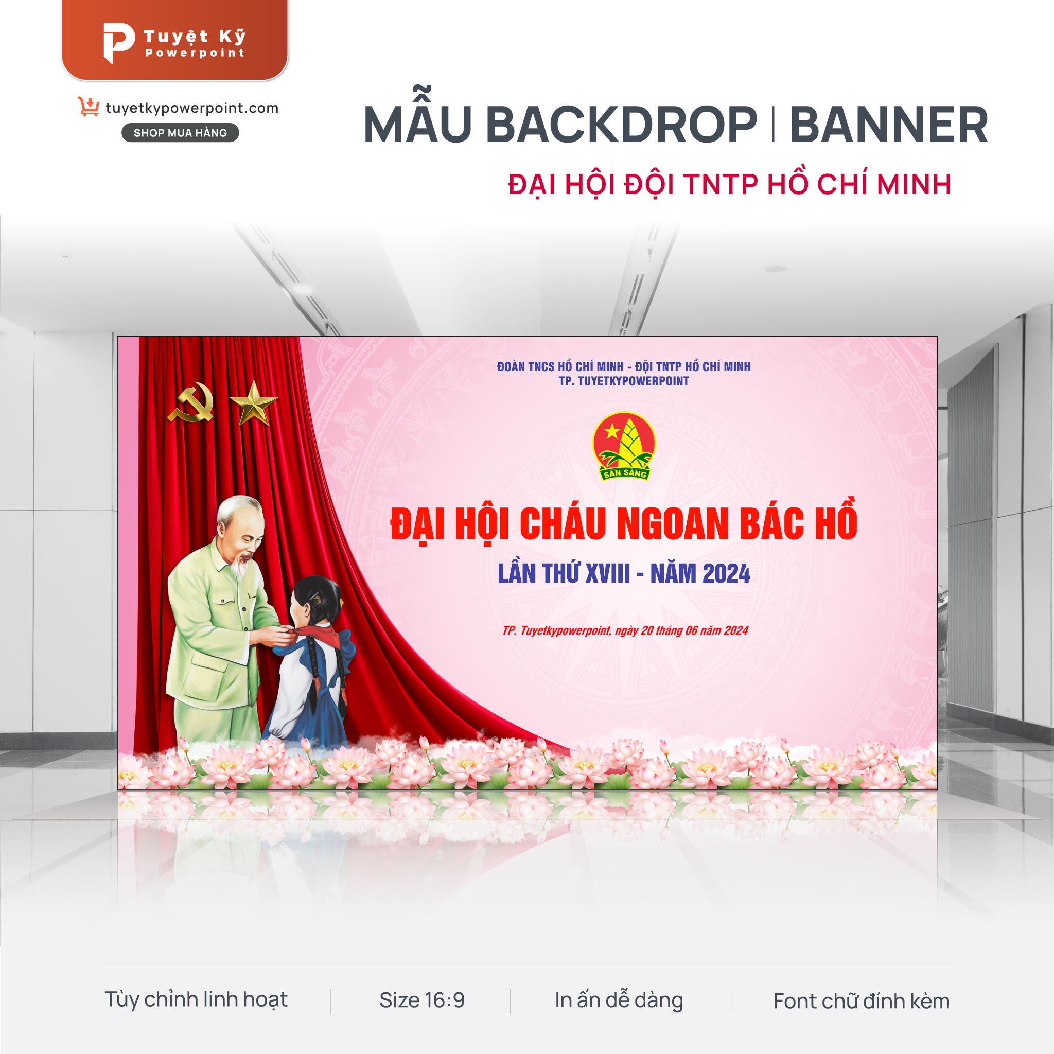 hình nền bác Hồ trong Powerpoint