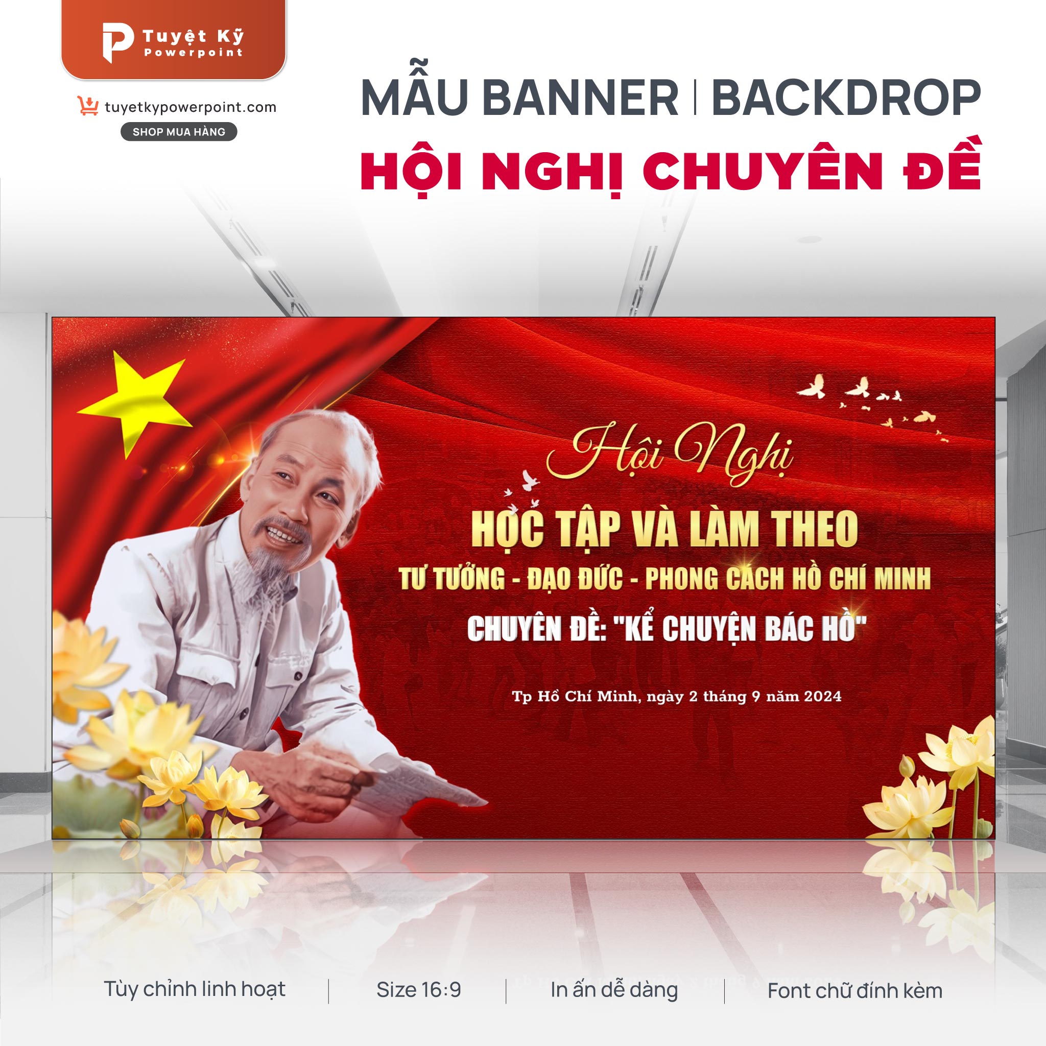 hình nền Powerpoint bác Hồ nhân văn