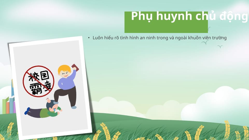 hình nền Powerpoint bạo lực học đường phá cách