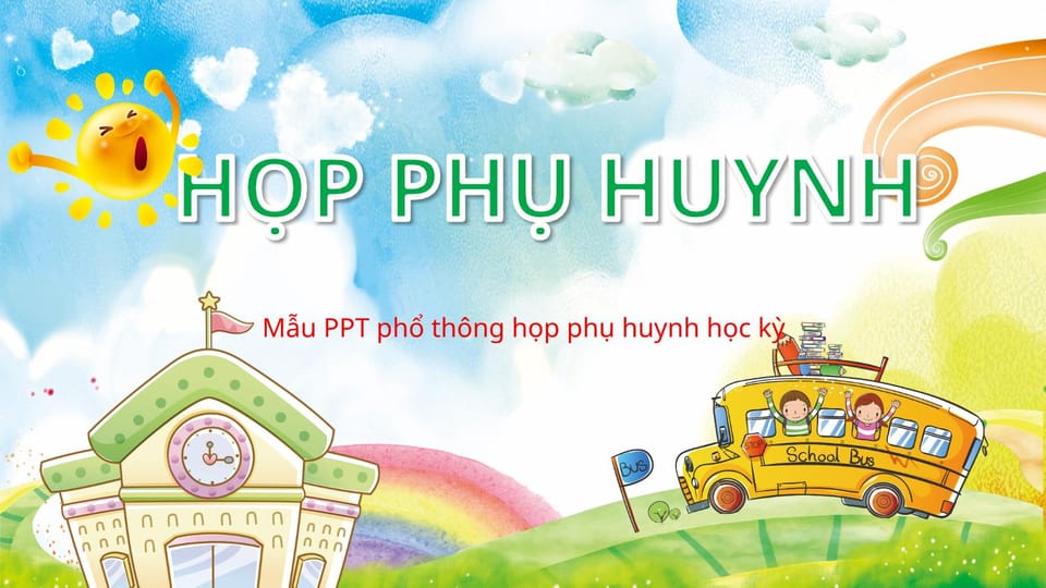 hình nền Powerpoint cho buổi họp phụ huynh