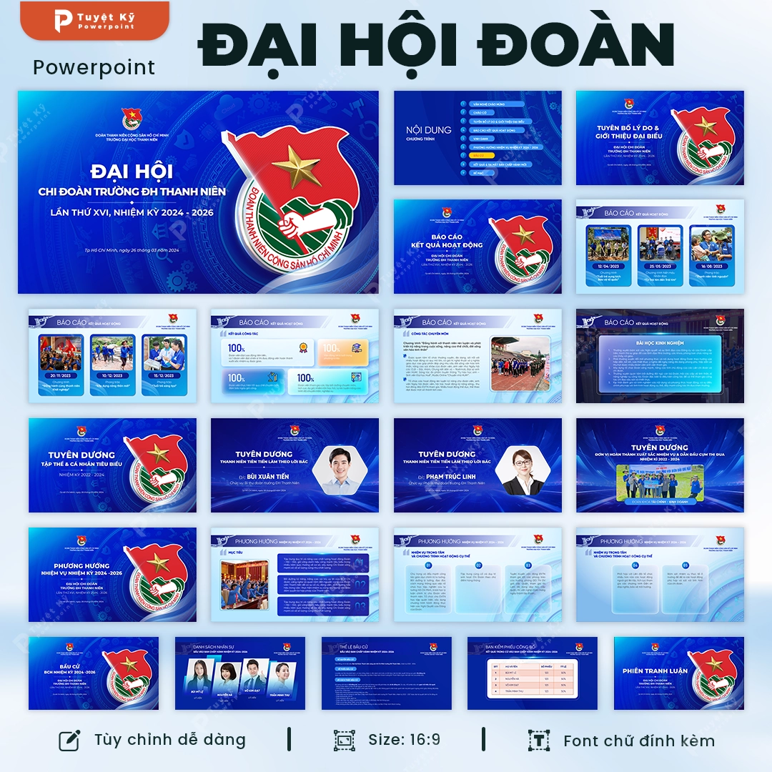 hình nền Powerpoint đoàn thanh niên truyền cảm hứng