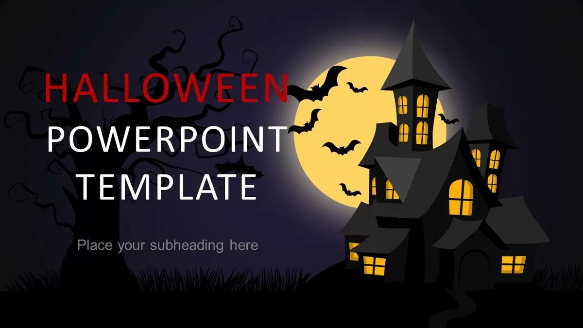 hình nền Powerpoint halloween vui nhộn