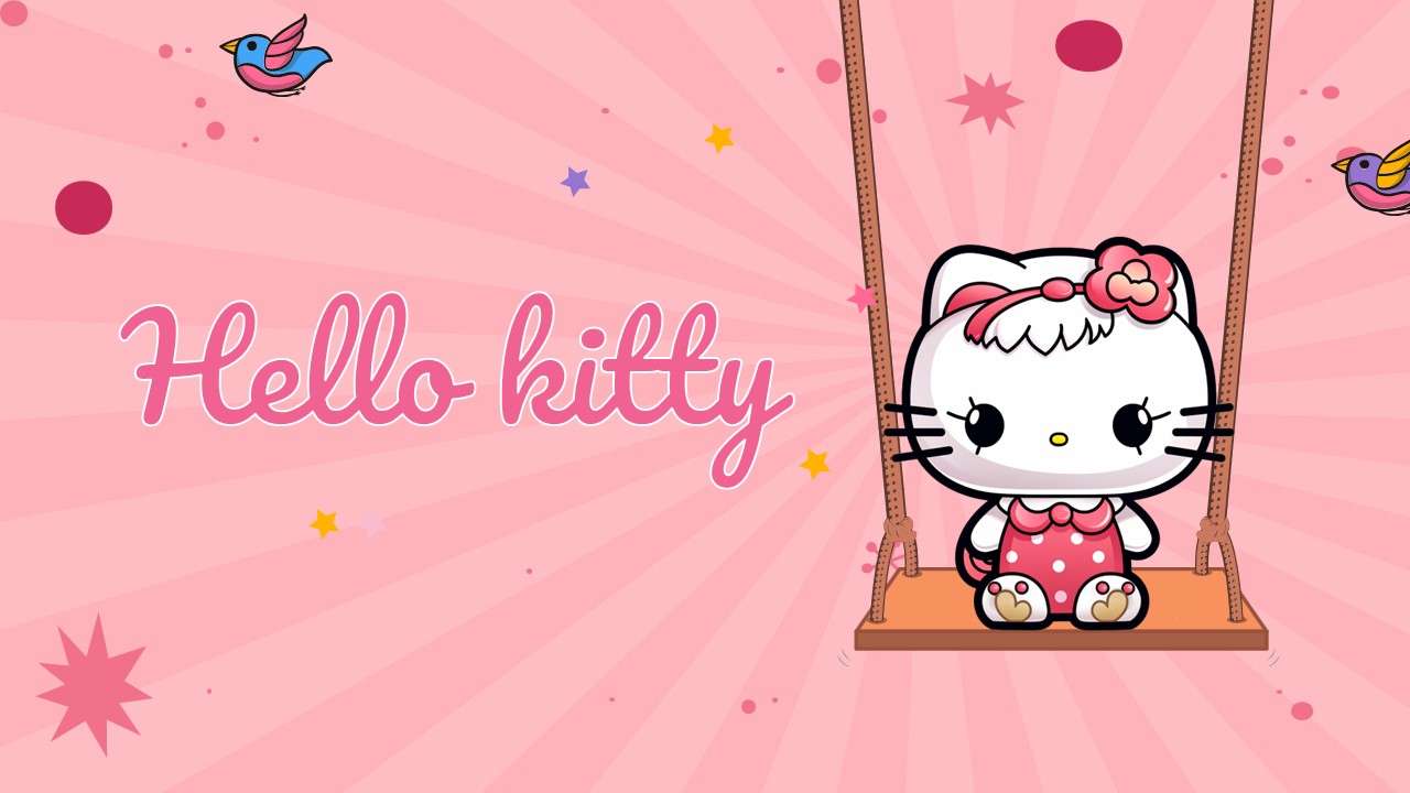 hình nền Powerpoint hello kitty cho bài thuyết trình