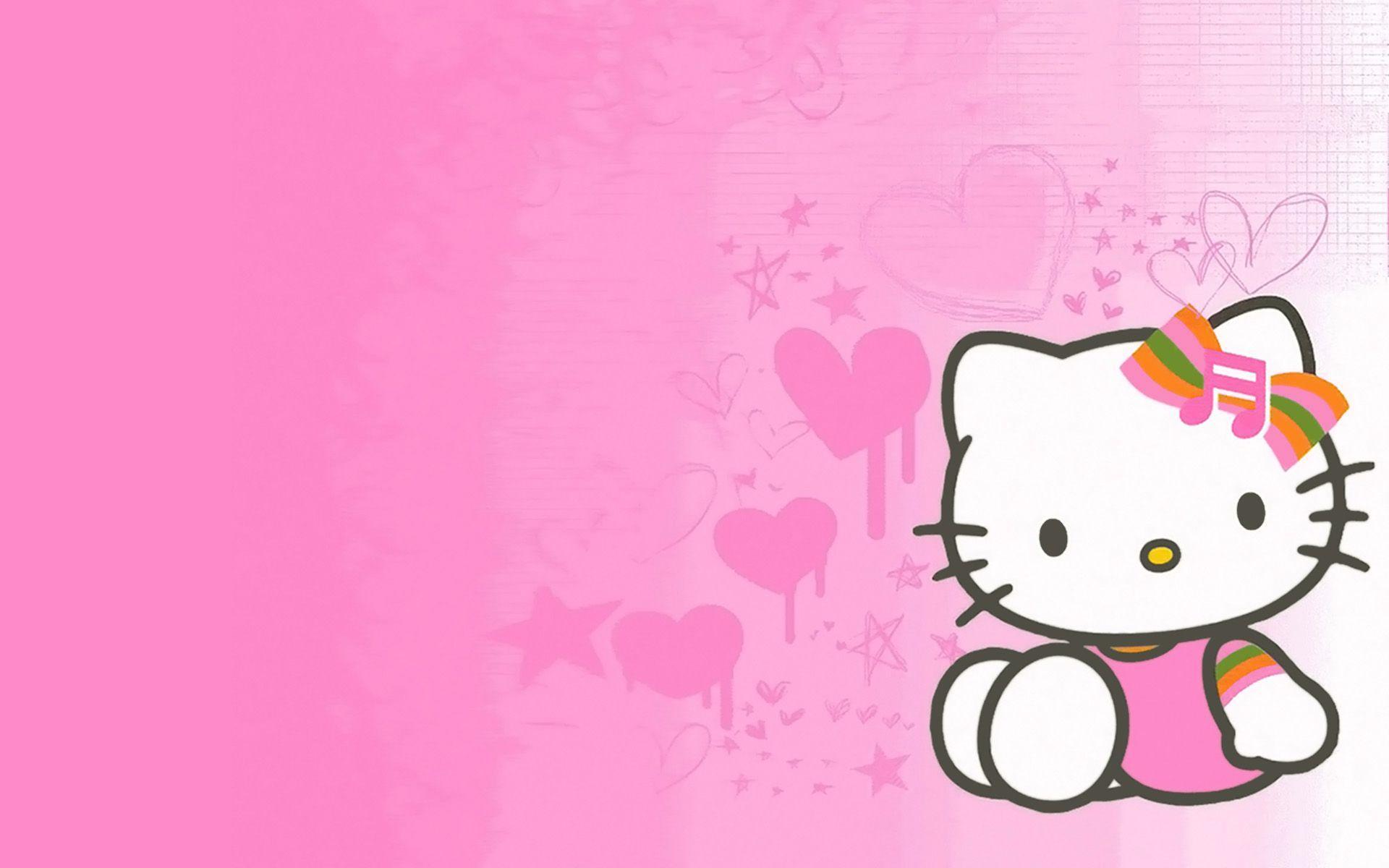 hình nền Powerpoint hello kitty hoạt hình