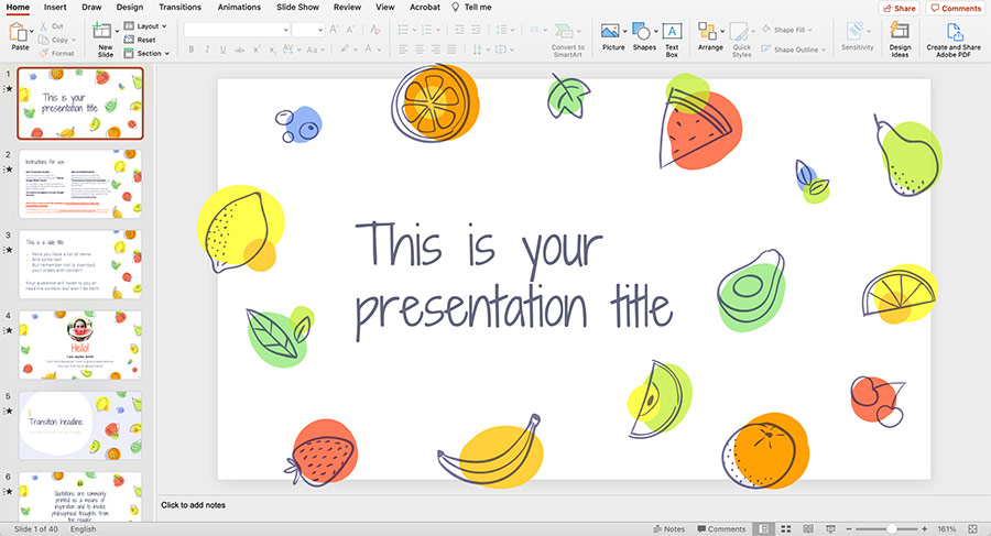 hình nền Powerpoint trái cây 0046